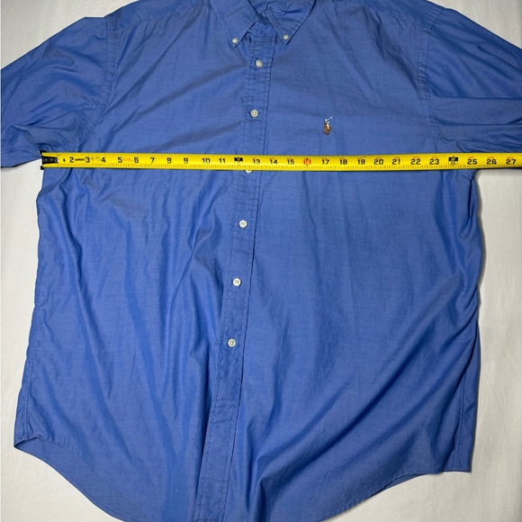 RALPH LAUREN Button Down Long Sleeve Oxford Yarmouth Shirt Blue‎ Adult 18-34 - Picture 5 of 6